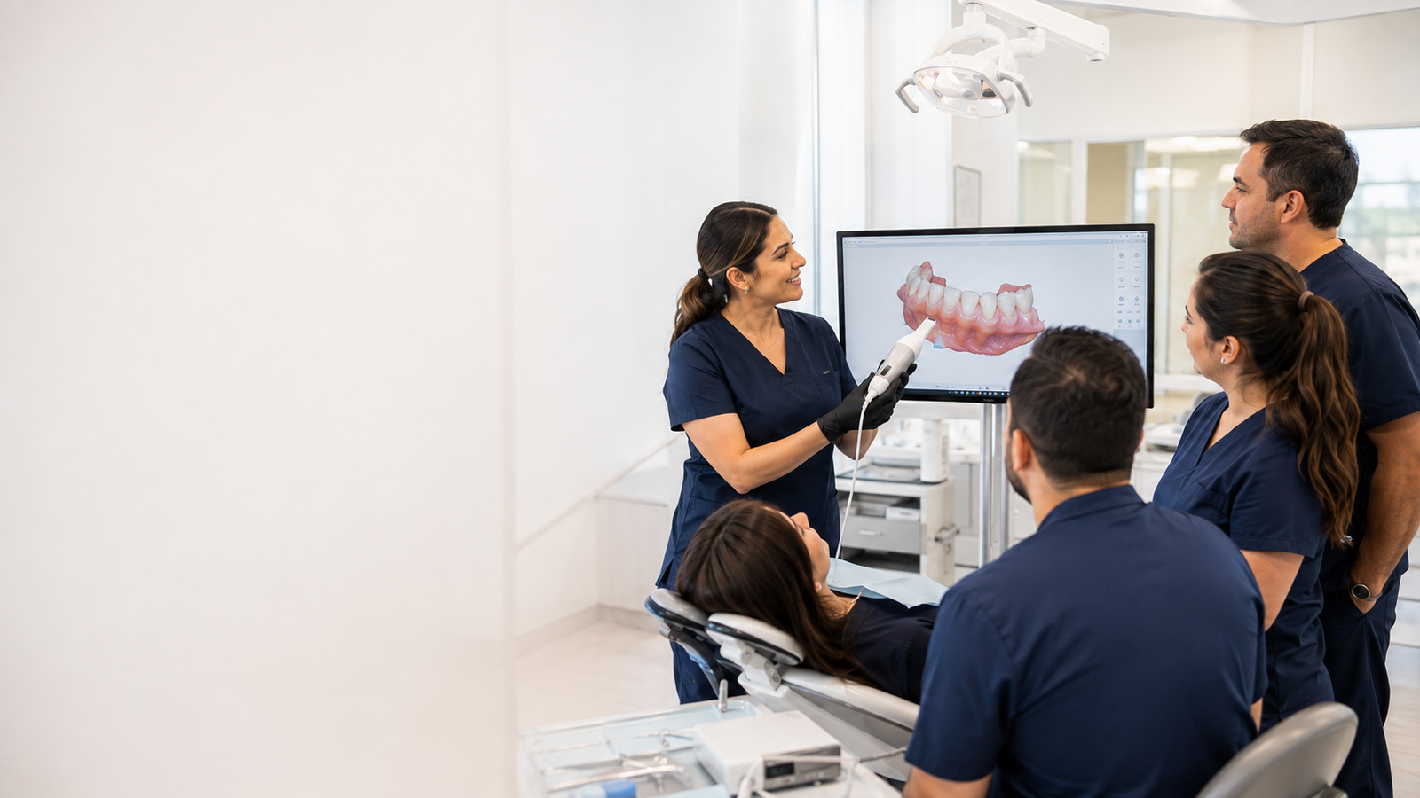 Profesionales durante una sesión de formación en odontología digital